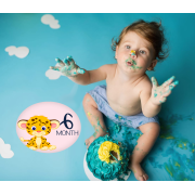 Set stickere foto bebeluse model My First Baby Milestone Stickers pentru Fetite - 15 cm diametru