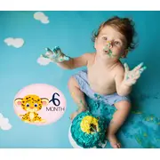 Set stickere foto bebeluse model My First Baby Milestone Stickers pentru Fetite - 15 cm diametru
