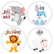 Set Stickere pentru Fotografii copii Funny Animals Baby Milestone Stickers Unisex 15 cm - pentru fotografii memorabile