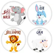Set Stickere pentru Fotografii copii Funny Animals Baby Milestone Stickers Unisex 15 cm - pentru fotografii memorabile
