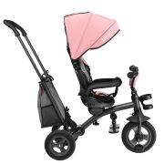 Lionelo - Tricicleta Tris Candy Mecanism de pedalare libera, Suport picioare, Control al directiei, Scaun reversibil, Rotire 360 grade, Pliabila, Roz/Gri BYNLO-TRISCANDY_ROSE/GREY