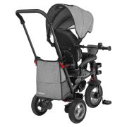 Lionelo - Tricicleta Tris Stone Grey Mecanism de pedalare libera, Suport picioare, Control al directiei, Scaun reversibil, Rotire 360 grade, Pliabila, Gri BYNLO-TRISSTONE_GREY