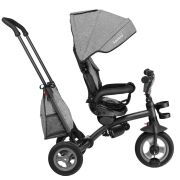 Lionelo - Tricicleta Tris Stone Grey Mecanism de pedalare libera, Suport picioare, Control al directiei, Scaun reversibil, Rotire 360 grade, Pliabila, Gri BYNLO-TRISSTONE_GREY