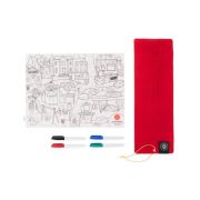 Set complet pentru desen cu plansa refolosibila din silicon zoo tna0406