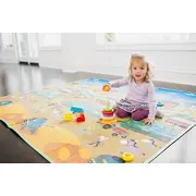 Covoras de joaca cu doua fete pentru copii prince lionheart city / farm tna7711.2