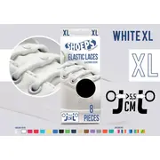 Sireturi elastice xl albe 8 buc tnashxl81030