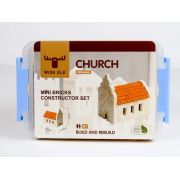Kit constructie caramizi Wise Elk Biserica 340 piese reutilizabile - SOLWS7023