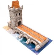 Kit constructie caramizi Wise Elk Pod cu Turn 1140 piese reutilizabile - SOLWS7033