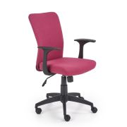 Scaun birou copii hm nody, mecanism de balans, cu brate, tapiterie stofa, inaltime reglabila, cadru polipropilena, 100 kg, visiniu drm8793
