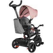 Lionelo - Tricicleta Haari Bubblegum Suport picioare, Control al directiei, Scaun reversibil, Rotire 360 grade, Pliabila, Roz BYNLO-HAARI_BUBBLEGUM