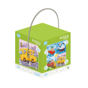 Puzzle 4 in 1 - vehicule (12, 16, 20, 24 piese)