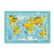 Puzzle - harta animalelor lumii (80 piese)