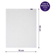 Paturica din bumbac 70 x 90 cm- White Clevamama 3453 SUPclvm_3453