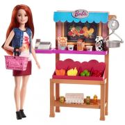 Set de joaca Standul cu alimente Barbie - 4AKMT-FJB25