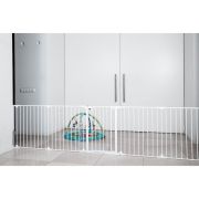 Tarc de siguranta modular cu 5 panouri, metal alb, Noma, N94047