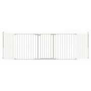 Tarc de siguranta modular cu 5 panouri, metal alb, Noma, N94047