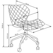 Scaun birou ergonomic, hm matrix, stofa si piele ecologica, inaltime reglabila, rotire 360 ˚, 100 kg, alb/negru drm4762