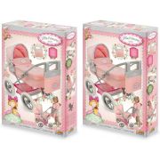 Carucior pentru papusi Saica Little Princess pliabil cu landou si gentuta accesorii  - SOLSA9498P