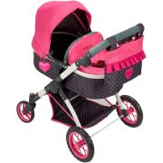 Carucior pentru papusi Saica Rock Star pliabil cu landou si gentuta accesorii  - SOLSA9935
