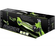 Trotineta pentru copii cu 2 roti Saica Ryder Dark Led Green  - SOLSA3221
