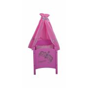 Patut din lemn pentru papusi Diadem Pink BBX67224