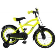 Bicicleta pentru baieti Volare Yellow Cruiser 81419 14 inch cu roti ajutatoare si frana de mana - SOLVOL81419