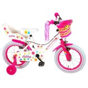 Bicicleta pentru copii Volare Ashley 81404-IT 14 inch cu roti ajutatoare si frana de mana - SOLVOL81404-IT