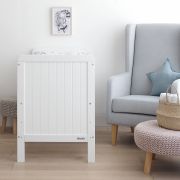 Patut Din Lemn Pentru Bebe, Inaltime Saltea Reglabila, Country Alb 120x60 Cm Pjbcountry_cot_white