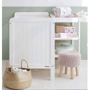 Patut Din Lemn Pentru Bebe, Inaltime Saltea Reglabila, Country Alb 120x60 Cm Pjbcountry_cot_white