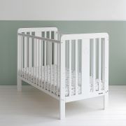Patut Din Lemn Pentru Bebe, Inaltime Saltea Reglabila, Star Baby Alb 120x60 Cm Pjbstar_cot_white