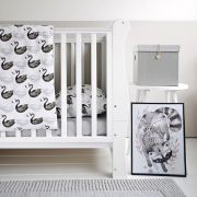 Patut Din Lemn Masiv, Transformabil Pentru Bebe Si Junior, Noble Alb, 140 X 70 Cm Pjbnoble_white_140