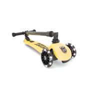 Trotineta Copii Pliabila, Reglabila, Roti Luminoase, Highwaykick 3 Led Lemon, 3-6 Ani, Pana La 50 Kg, Scoot  Ride Pjb96358