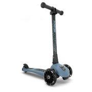 Trotineta Copii Pliabila, Reglabila, Roti Luminoase, Highwaykick 3 Led Steel, 3-6 Ani, Pana La 50 Kg, Scoot  Ride Pjb96347