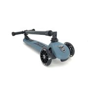 Trotineta Copii Pliabila, Reglabila, Roti Luminoase, Highwaykick 3 Led Steel, 3-6 Ani, Pana La 50 Kg, Scoot  Ride Pjb96347