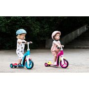Trotineta Copii 1-4 Ani, Transformabila 2in1, Highwaybaby+ Roz Galben, Scoot And Ride Pjb96194