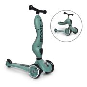 Trotineta Copii Cu Sezut, Transformabila 2in1, Highwaykick 1 Forest, 1-5 Ani, Pana La 50 Kg, Scoot  Ride Pjb96269