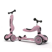 Trotineta Copii Cu Sezut, Transformabila 2in1, Highwaykick 1 Rose, 1-5 Ani, Pana La 50 Kg, Scoot  Ride Pjb96270