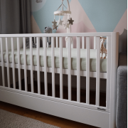 Patut Din Lemn Masiv, Transformabil Pentru Bebe Si Junior, Smooth 140 X 70 Cm Pjbsmooth_140