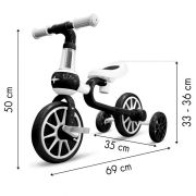 Bicicleta cu roti ajutatoare ecotoys lc-v1311 - alb cu negru edeedilc-v1311white