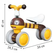 Bicicleta fara pedale ecotoys albinuta lc-v1308 - galben edeedilc-v1308yellowbee