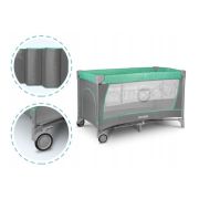 Lionelo - Patut pliant cu doua nivele Flower Cu arcada, 120x60 cm, Turcoaz BYNLO-FLOWER_TURQUOISE