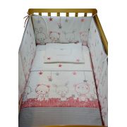 Lenjerie patut bebe 5 piese "Bucuria cadoului" 60 x 120 cm - KDEL5NBBC