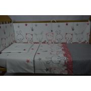 Lenjerie patut bebe 5 piese "Bucuria cadoului" 60 x 120 cm - KDEL5NBBC