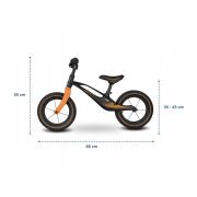 Lionelo - Bicicleta cu roti gonflabile, fara pedale, 12 , Bart, Negru BYNLOE-BART_AIR_SP/BLACK