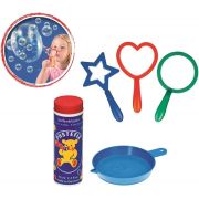 Set baloane de sapun Pustefix cu 3 forme tavita si tub cu 70 ml de solutie - SOLPUS869-455