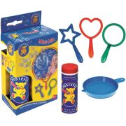 Set baloane de sapun Pustefix cu 3 forme tavita si tub cu 70 ml de solutie - SOLPUS869-455