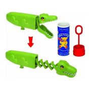 Set baloane de sapun Pustefix cu jucarie crocodil cu brat retractabil pentru a prinde baloanele de sapun 70 ml - SOLPUS869-475