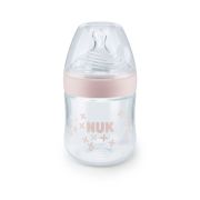 Biberon Nuk Nature Sense  Roz 150 Ml Tetina Silicon Orificiu S 0-6 luni ERFMAR-N1740