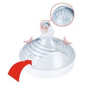 Biberon Nuk Nature Sense  Roz 150 Ml Tetina Silicon Orificiu S 0-6 luni ERFMAR-N1740