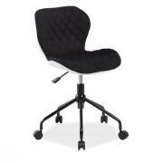 Scaun birou copii sl rino alb - negru drm4746
